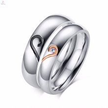 Hot selling silver engagement heart-shaped couple rings prices